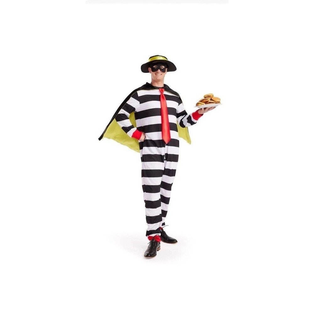 Tipsy Elves Hamburger Thief Costume Unisex Medium Halloween Party